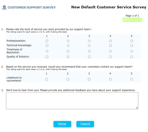 2022-08-03 11_45_23-Surveys - New Default Customer Service Survey Survey - Work - Microsoft​ Edge