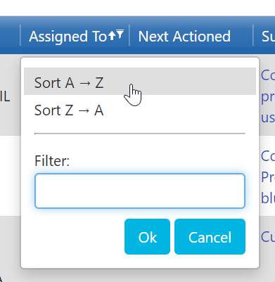 Issue Hub Sorting Dropdown