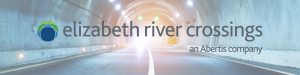Elizabeth River City logo on a faded tunnel background