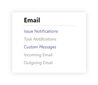 New Settings Menu Link Options