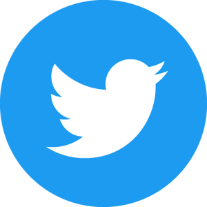 Twitter social icons - circle - blue