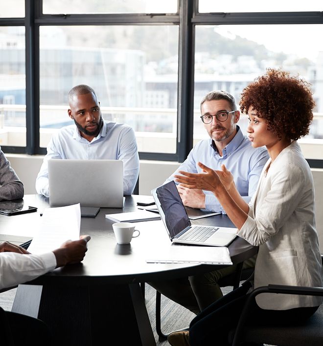 office workers in meeting