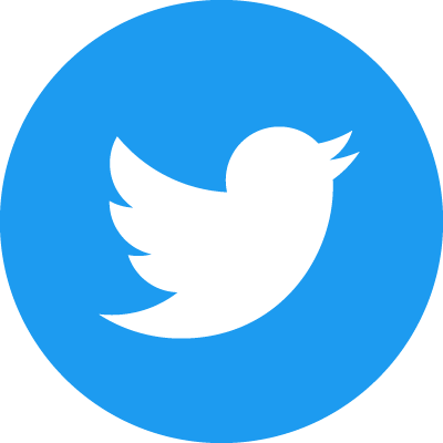 Twitter social icons - circle - blue